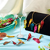 70Pcs 7 Colors Spray Painted Natural Akoya Shell Big Pendants BSHE-TA0001-04-7