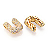 Brass Micro Pave Cubic Zirconia Pendants KK-N254-06G-U-2