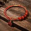 Nylon Braided Bead Bracelets for Women Men BJEW-JB11361-01-1