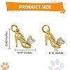 20Pcs Brass Micro Pave Cubic Zirconia Stilettos Charms ZIRC-SZ0001-91-2