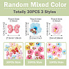 30Pcs 3 Styles Opaque Resin Cabochons RESI-TA0004-97-4