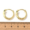 Brass Clear Cubic Zirconia Hoop Earrings EJEW-M047-02G-5