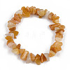 Unisex Chip Natural Topaz Jade Beaded Stretch Bracelets BJEW-S143-30-2