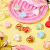 10Pcs UV Plating Opaque Acrylic Beads OACR-TA0004-07-5
