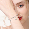 15Pcs 3 Colors 304 Stainless Steel Paperclip Chain Bracelets BJEW-BBC0001-20-4