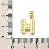 Rack Plating Brass Micro Pave Cubic Zirconia Pendants KK-L226-100G-H-3