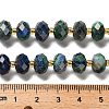 Natural Chrysocolla and Lapis Lazuli Beads Strands G-P573-A64-10x6mm-5