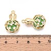 Brass Micro Pave Clear Cubic Zirconia Cat Eye Pendants KK-T071-16G-B02-3