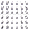 Iron Metal Stamps AJEW-BC0005-22-4