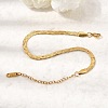 304 Stainless Steel Snake Chains Bracelets for Women BJEW-P395-02G-01-2