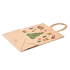 Christmas Theme Printed Kraft Paper Bags with Handles ABAG-M008-08E-3