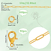 BAGDIY Brass Paperclip Chains Bracelet Necklace Making Kit DIY-SC0025-25-2