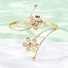 Lotus Alloy Arm Cuff Bangles for Girl Women LS-AJEW-A063-01E-G-3