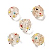 Handmade Gold Sand Bumpy Lampwork Beads LAMP-V001-04-1
