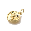 Brass Micro Pave Cubic Zirconia Charms KK-D431-047G-01-2