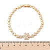 Brass Micro Pave Cubic Zirconia Link Chain Bracelets KK-R217-48G-5