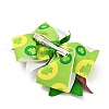 Saint Patrick's Day Bowknot Polyester & Iron Alligator Hair Clips OHAR-H011-02C-3