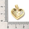 Rack Plating Brass Micro Pave Colorful Cubic Zirconia Pendants KK-K377-28G-3