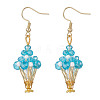 Glass Dangle Earrings EJEW-MZ00713-5