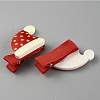 Cute Christmas Acrylic Alligator Hair Clips PHAR-WH0013-03G-2