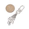 Halloween Themed Alloy Skeleton Hand Pendant Decorations HJEW-JM02147-3