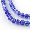 Blue Watermelon Stone Glass Beads Strands G-R342-6mm-17-2