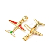 Brass Enamel Pendants KK-CBA76C6-01G-B-2