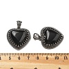 Natural Obsidian Pendants G-A095-01AS-08-3