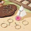 5Pcs 304 Stainless Steel Open Back Bezel Pendants STAS-TAD0001-01F-5