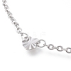 304 Stainless Steel Cable Chain Anklets AJEW-M026-14P-2