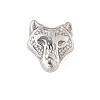 304 Stainless Steel Wolf Clip-on Earrings EJEW-B116-02P-4