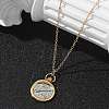 Brass Twelve Constellations Tarot Pendant Necklaces NJEW-Q006-01K-G-5