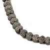 Electroplated Natural Lava Rock Beads Strands G-Q1009-G01-02D-3