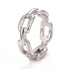 304 Stainless Steel Cable Chain Shape Finger Ring for Women RJEW-C025-34B-P-1