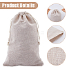 10Pcs Cotton Packing Pouches Drawstring Bags ABAG-ME0001-08-4
