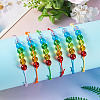 6Pcs Glass Beads Bracelets BJEW-TAC0038-8
