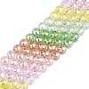 Electroplate Transparent Glass Beads Strands EGLA-Q135-8MM-C06-1