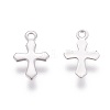 Tarnish Resistant 316 Surgical Stainless Steel Tiny Cross Charms STAS-E470-03P-1