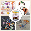 6 Rolls 6 Colors Round Copper Jewelry Wire CWIR-BBC0001-12-5