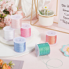 6 Rolls 6 Colors Polyester Braided Cord WCOR-CY0001-02B-3