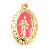 Golden Alloy Enamel Pendants KK-P197-16D-1