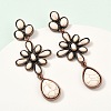 Alloy Synthetic Turquoise Dangle Stud Earrings EJEW-U053-06R-3