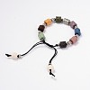 Lava Rock Beaded Bracelets BJEW-D325-04-1