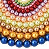 Round Grade A Glass Pearl Beads Strands HY-E001-09-2