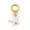 Brass Resin European Dangle Charms KK-CBA3642-01G-05-1