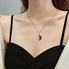 5Pcs Rack Plating Brass Micro Pave Clear & Black Cubic Zirconia Pendants KK-SZ0005-67-6