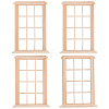 Rectangle Wooden Mini Windows AJEW-WH0254-75-1