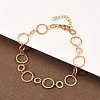 304 Stainless Steel Link Chain Bracelets for Women BJEW-P373-03C-G-3