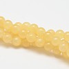 Natural Yellow Jade Bead Strands G-K121-01-10mm-1