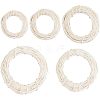 Olycraft 5Pcs 5 Style Circle Shape Rattan Vine Branch Wreath Hoop DIY-OC0009-91-1